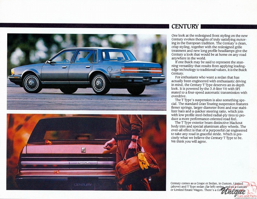 1986 Buick Century Brochure (Canada)